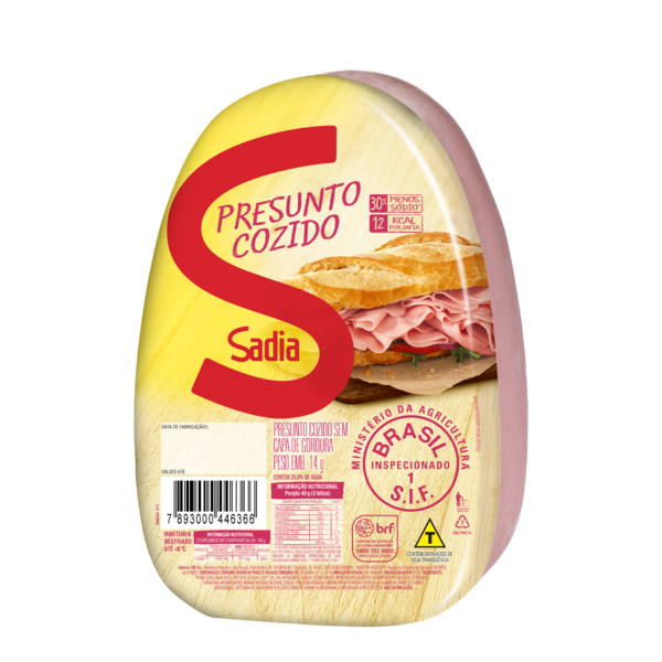 Presunto Cozido Sem Capa de Gordura Fatiado SADIA